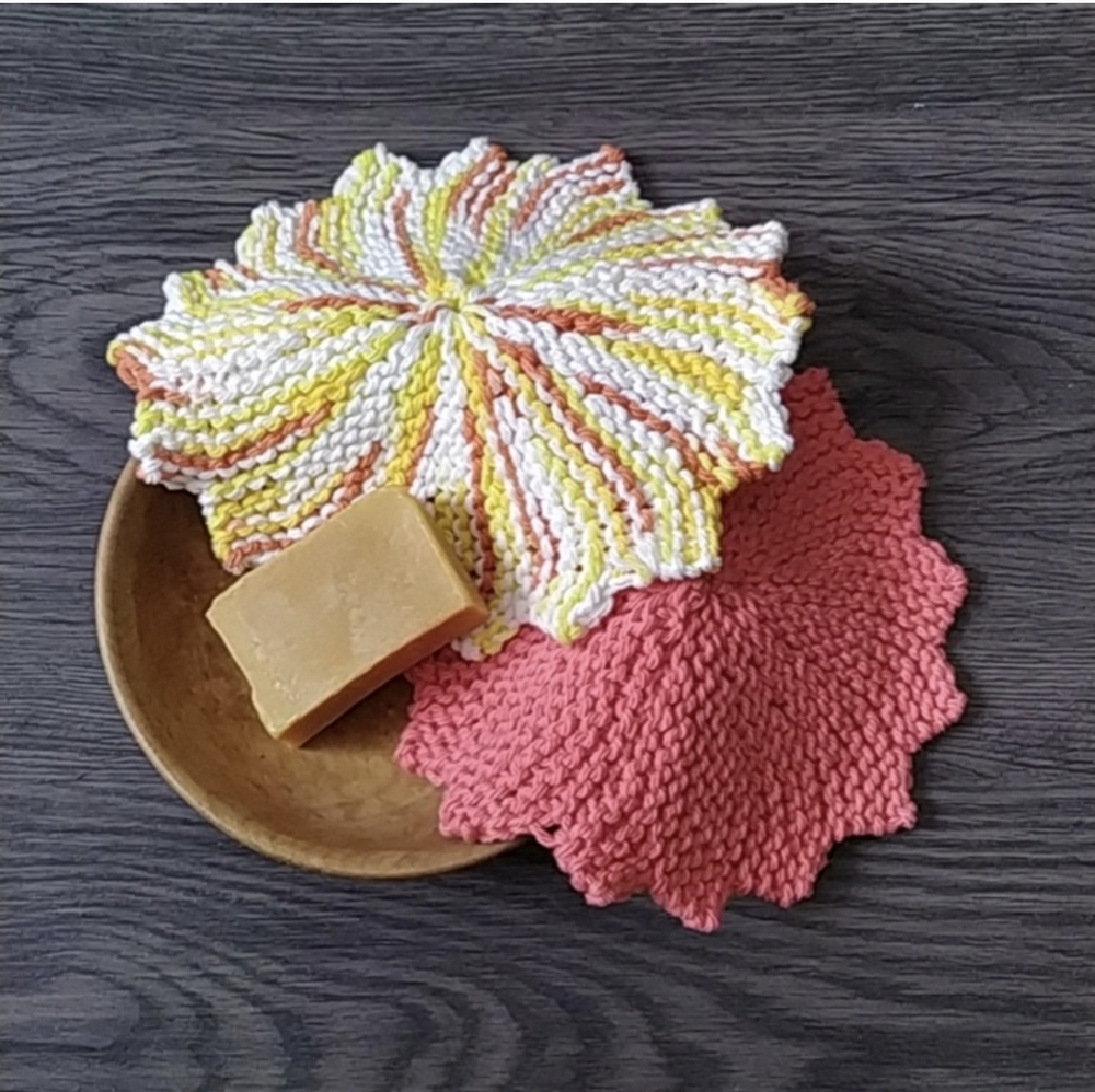 Hand Knit Starburst Cloth